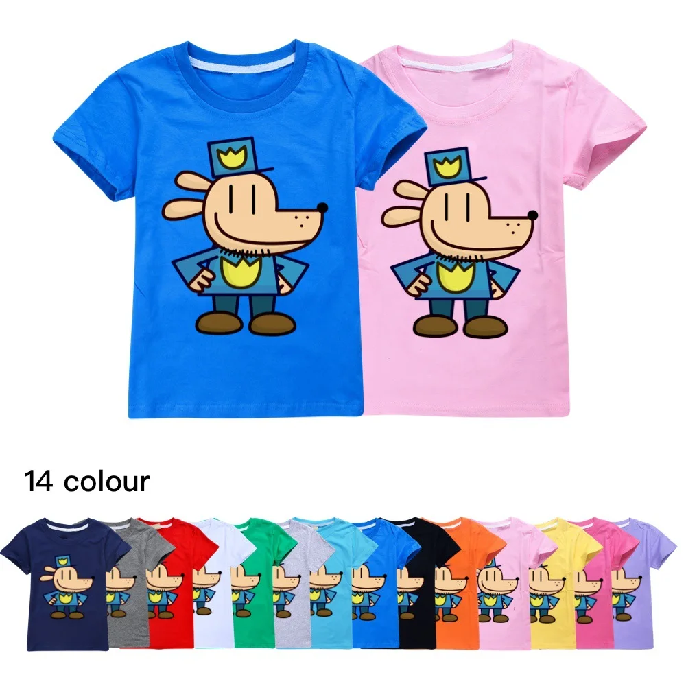 

Summer Kids Cosplay DOGMAN Short Sleeve T-shirt Cotton Tshirts Girls Clothes For Boys Tee Costumes kawaii Christmas Shirt 2221