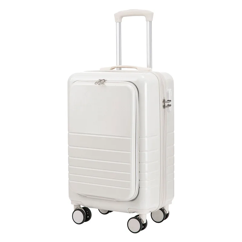 

New Suitcase Front Opening Boarding Box 20 inch Lightweight Password TSA Lock Trolley Case Traveling Luggage