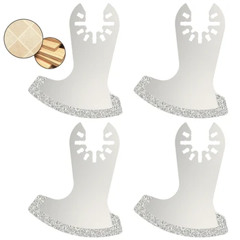 4Pcs/Set Oscillating Multi Tool Diamond Segment Kit Swing Grit Grout Blades Wood Saw Blade Disc Cutting Oscillating Tool Blades