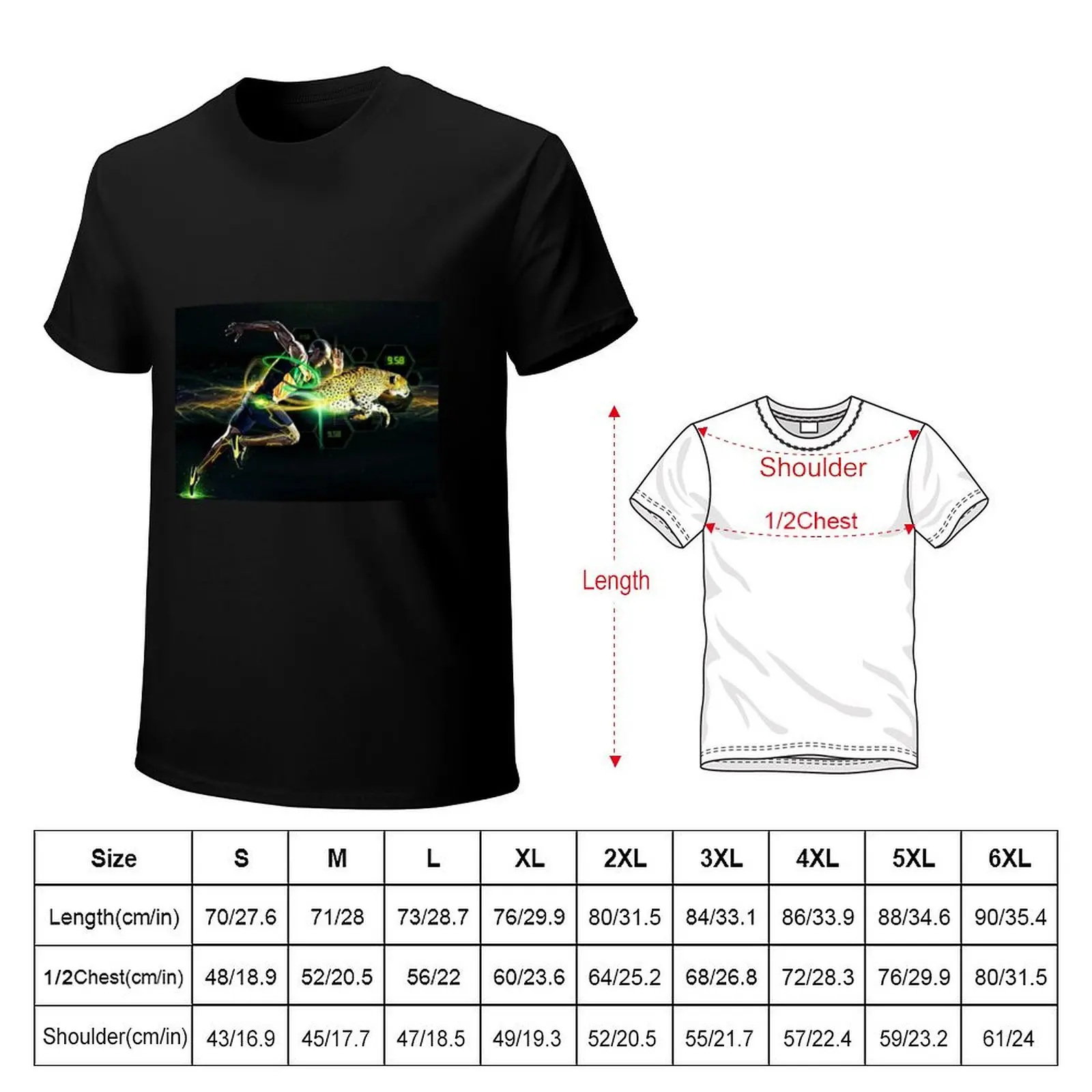 Usain Bolt 1 T-Shirt Short sleeve tee boys whites shirts graphic Aesthetic clothing heavyweight t shirts for men