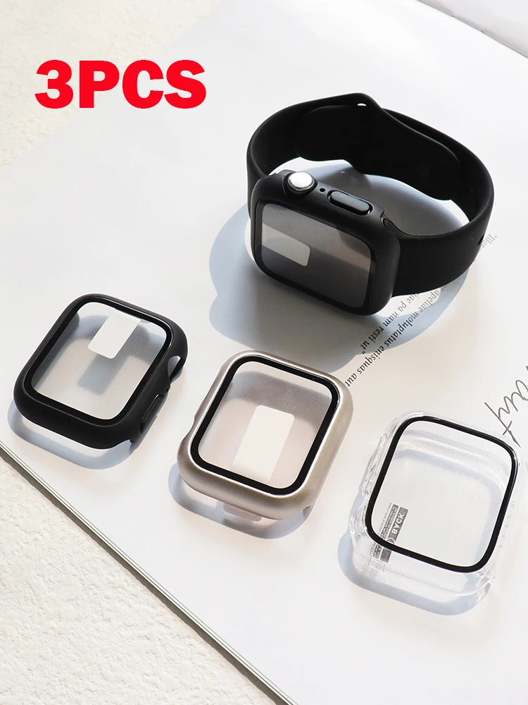 3 Stück Abdeckung für Apple Watch 11–10, Displayschutzfolie aus gehärtetem Glas, 9 8, 7, 6, 5, 4, 3 SE, 40 mm, 41 mm, 46 mm, 45 mm, 42 mm, 38 mm, Zubehör