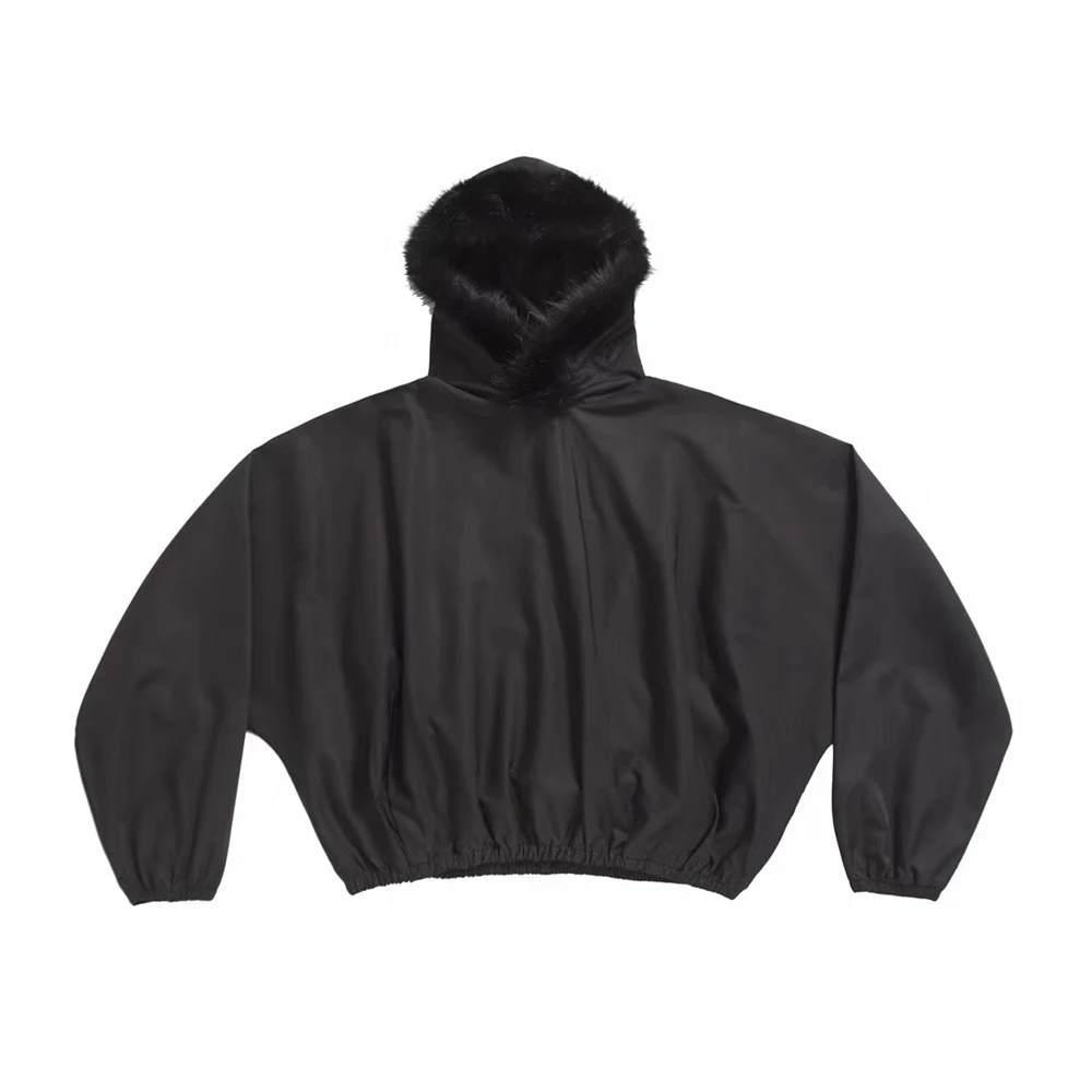 CUCK Vultures YZY Kanye Fur Collar Hoodie Shanghai Official Announcement Poster Style Pullover Men Women Best Quality Hooded