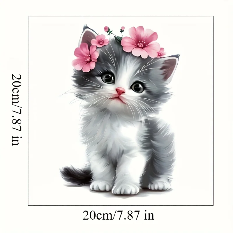 1 قطعة هريرة الوردي الزهور ملصق فينيل الحمام ملصق مائي لغطاء المرحاض الثلاجة عطلة ديكور القط الحمام ديكور غطاء المرحاض الديكور #6