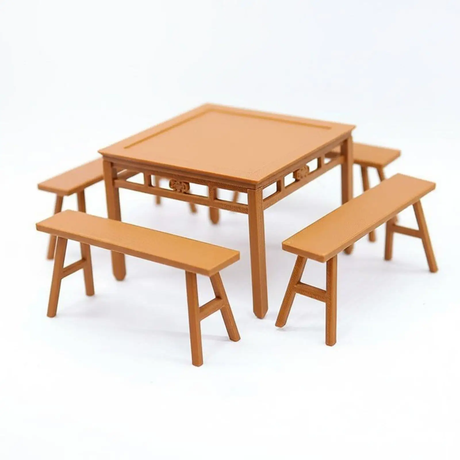 modelo-em-miniatura-de-banco-longo-design-realista-conjunto-de-mesa-e-banco