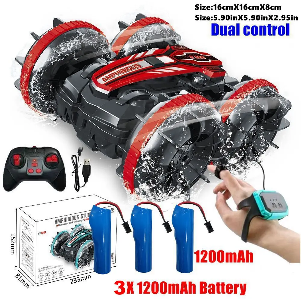Amfibische RC Auto Afstandsbediening Stunt Auto Voertuig Dubbelzijdig Flip Radio 4WD Drift Off Road Outdoor Speelgoed voor Jongen kinderen Gift