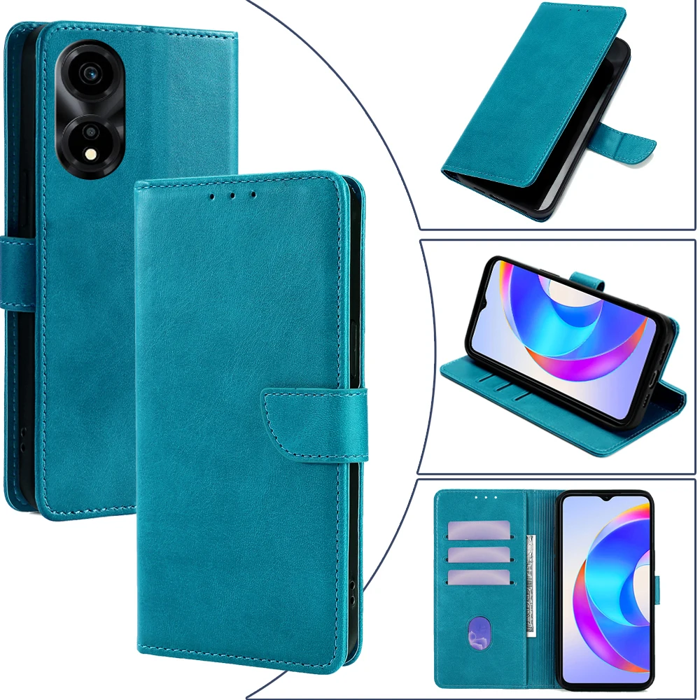 Magnet Buckle Business Leather Phone Case for Honor X9A X8B X9B X7b X6A X8A X7A X8 X9 X6 X6S X30i X7 X5 Plus with Card Slots