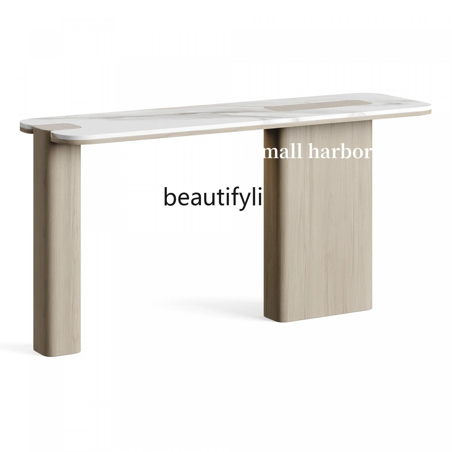 

Modern solid wood rock slab entrance table entry end view platform aisle case decoration club, high-end furniture