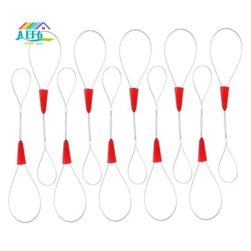 

AEF6-Рыболовный инструмент, 10 шт., гаджеты для заправки проволоки, инструменты для проволоки, кабельный съемник, проволока, красная рыбная лента, крепежные инструменты, электрический провод