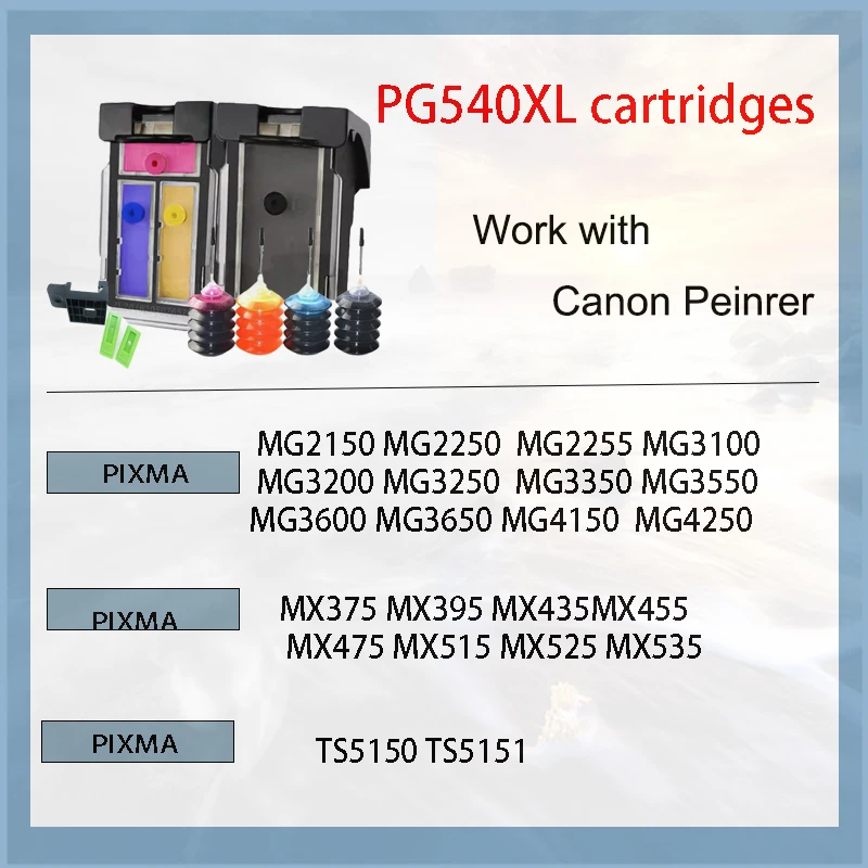 For Canon PG-540 PG540 CL541 CL-541 Ink Cartridges PG 540 CL 541 PIXMA mg3250 MG3255 MG3550 MG4100 mg4150 MG4200 mg4250 PG-540XL