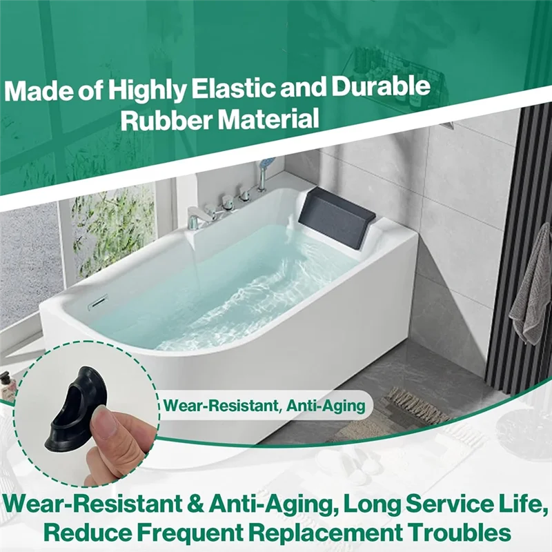 ABZV-Per tappi per vasca da bagno stile punta guarnizione tappo vasca per set di scarico vasca guarnizione tappo vasca in gomma