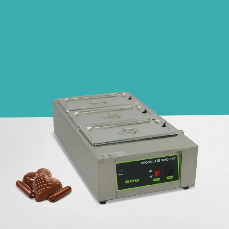 

China wholesale small chocolate tempering machine cocoa melting machine chocolate melting warmer pots price with 3 melting pan