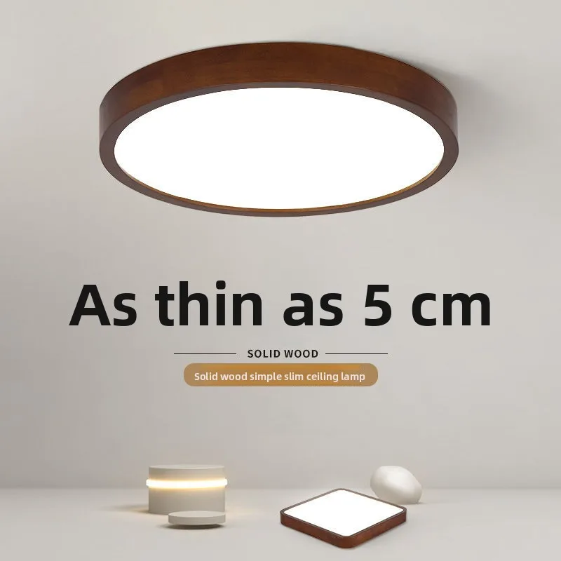 

Japanese Walnut Wood Led Ceiling Light Lamps for Bedroom Study Corridor Balcony Aisle Cloakroom Indoor Lighting Retro Fixtures