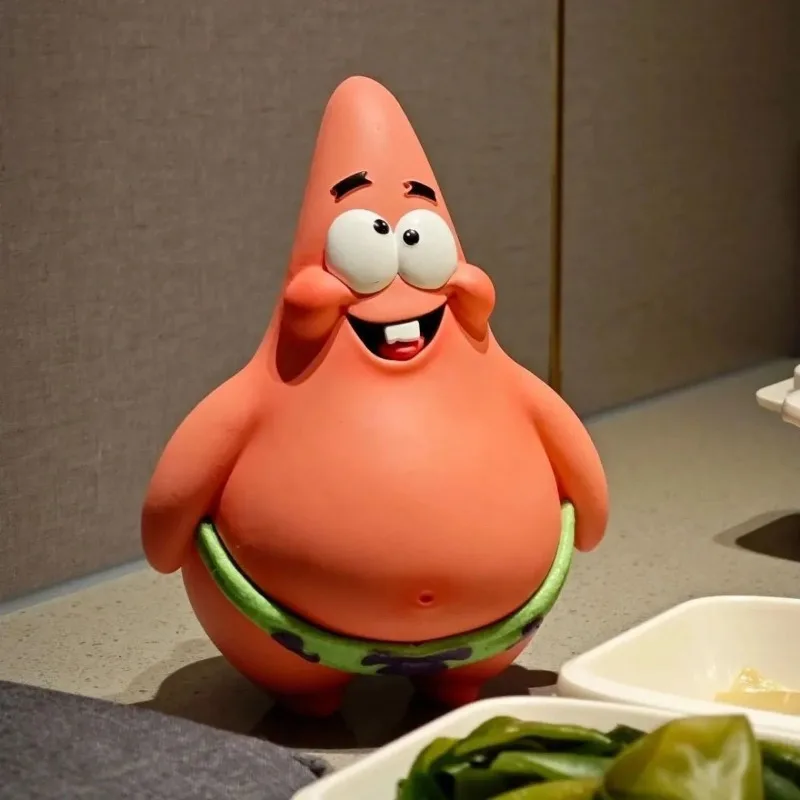 Figurka SpongeBob Patrick Star Anime Figurka Akcji Dekoracja Tortu Figurka PVC Ozdoby na Konsolę Samochodową Kolekcja Model Zabawki Prezenty