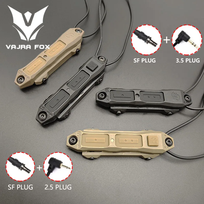 Nylon SF/2.5/3.5 Plug Airsoft SF M600 M300 DBAL Dual Function Remote Pressure Switch Tactical Scout Light Accessory