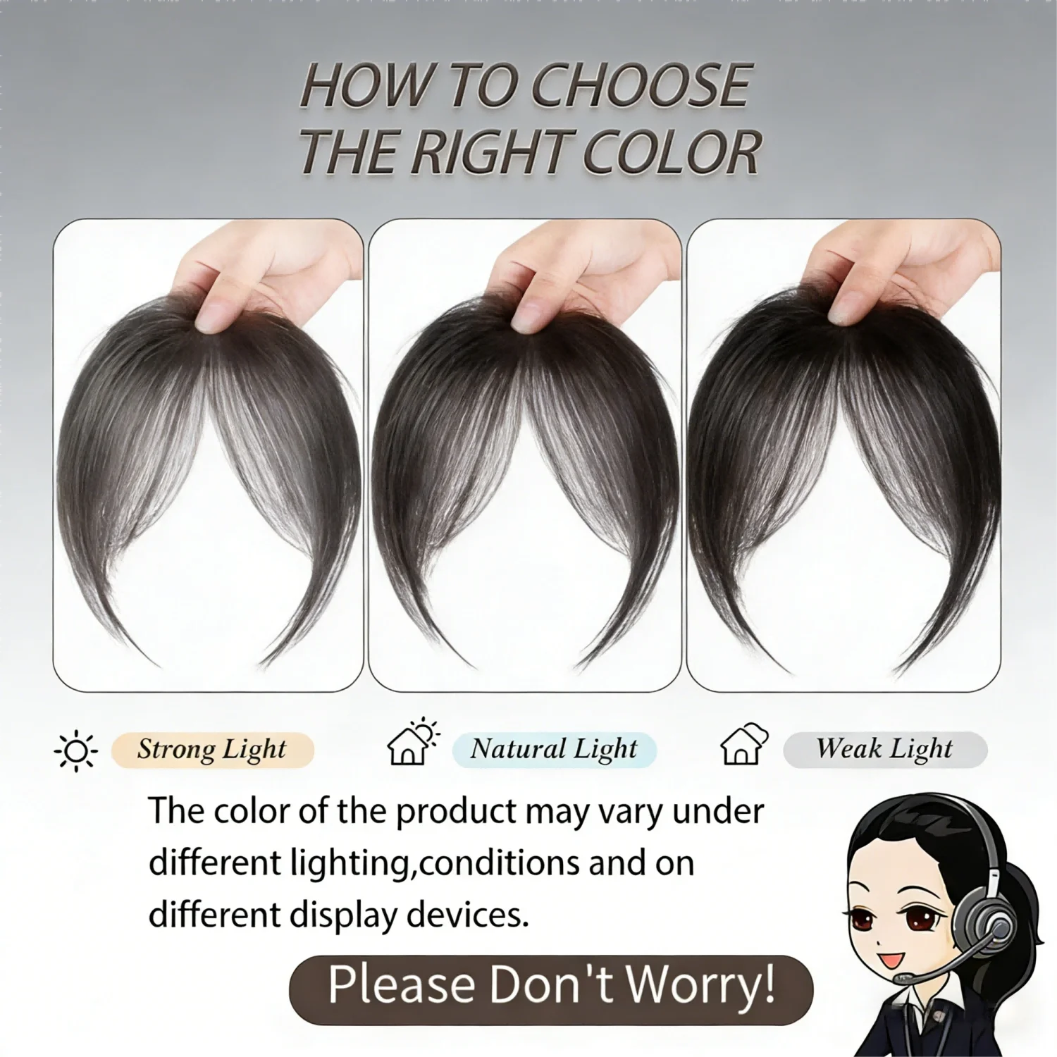 

Natural-looking framing bangs, flattering on all skin tones. Ideal for daily wear, parties, and photo shoots.