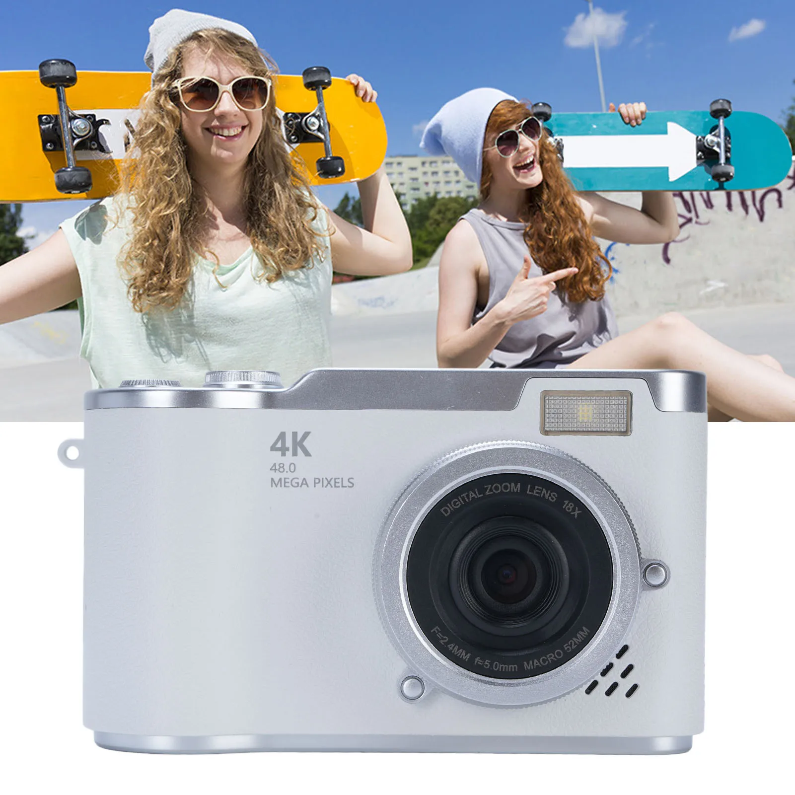 Compact Camera Digital Photography Camera 1080P 48MP 2.4 Inch HD Display 18X Electronic Zoom Video Camera 1080P Digital Camera