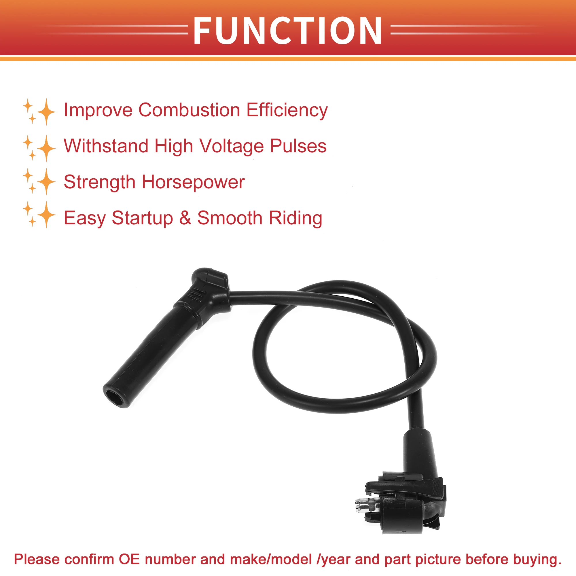 UXCELL 6 Pcs Car Spark Plug Coil Wires Ignition Coil Harness Cable Fit for Ford Explorer V6 4.0L 1997-2001