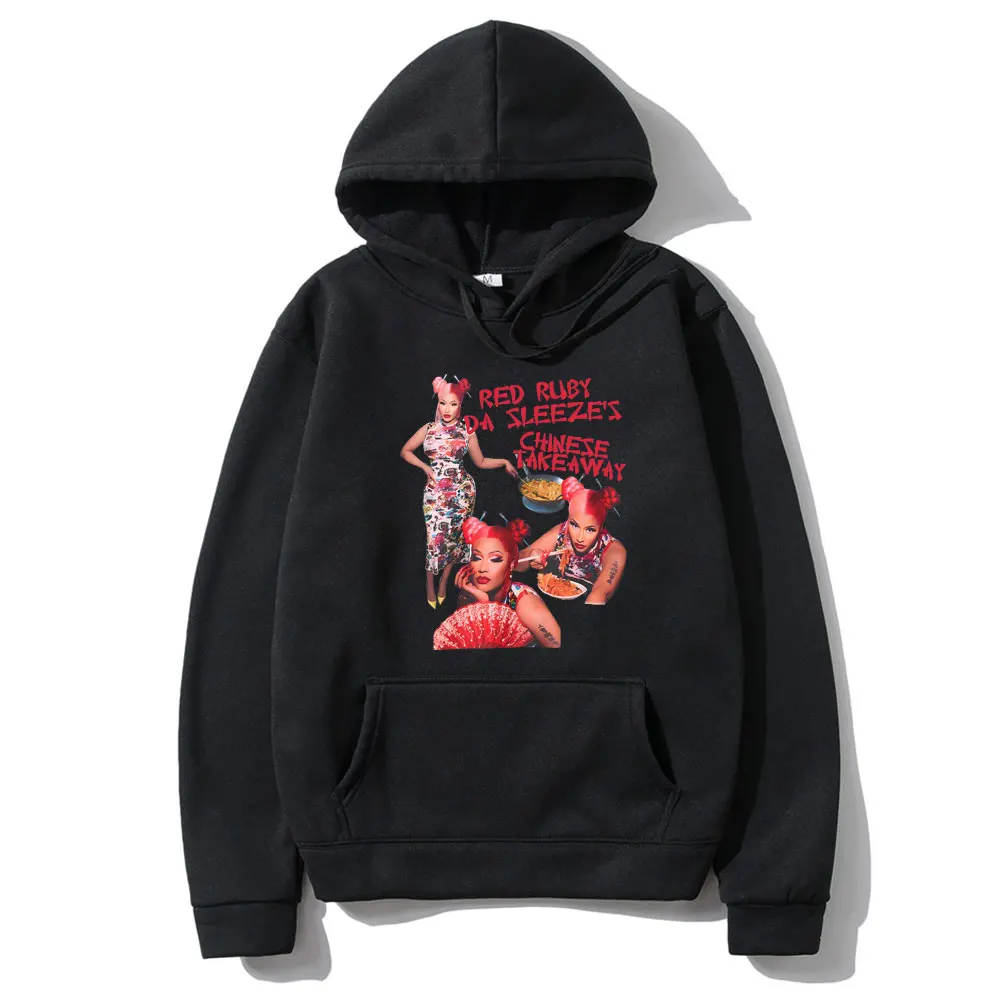 

Red Ruby Da Sleeze Nicki Minaj Pink Friday 2 Hoodie Men's Fashion Hip Hop Hooded Sweatshirt Men Women Causal Oversized Hoodies