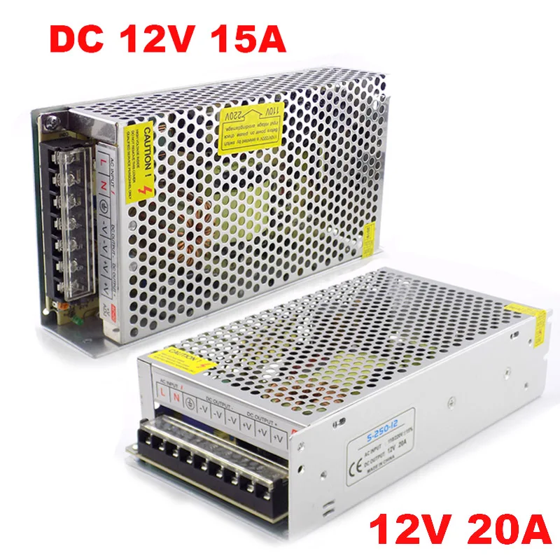 Dc 12V 5a ~ 30a Verlichting Transformator Voeding Adapter Cctv Camera Converter Voor Led Strip Licht Schakelaar Driver Oplader