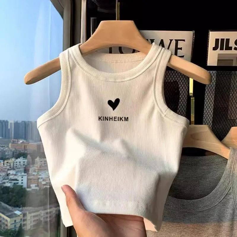 

Children's Sleeveless Vest Baby Cotton Summer New Style Simple Letter Cartoon Print Boys Girls V-Neck Casual Vest for Kids
