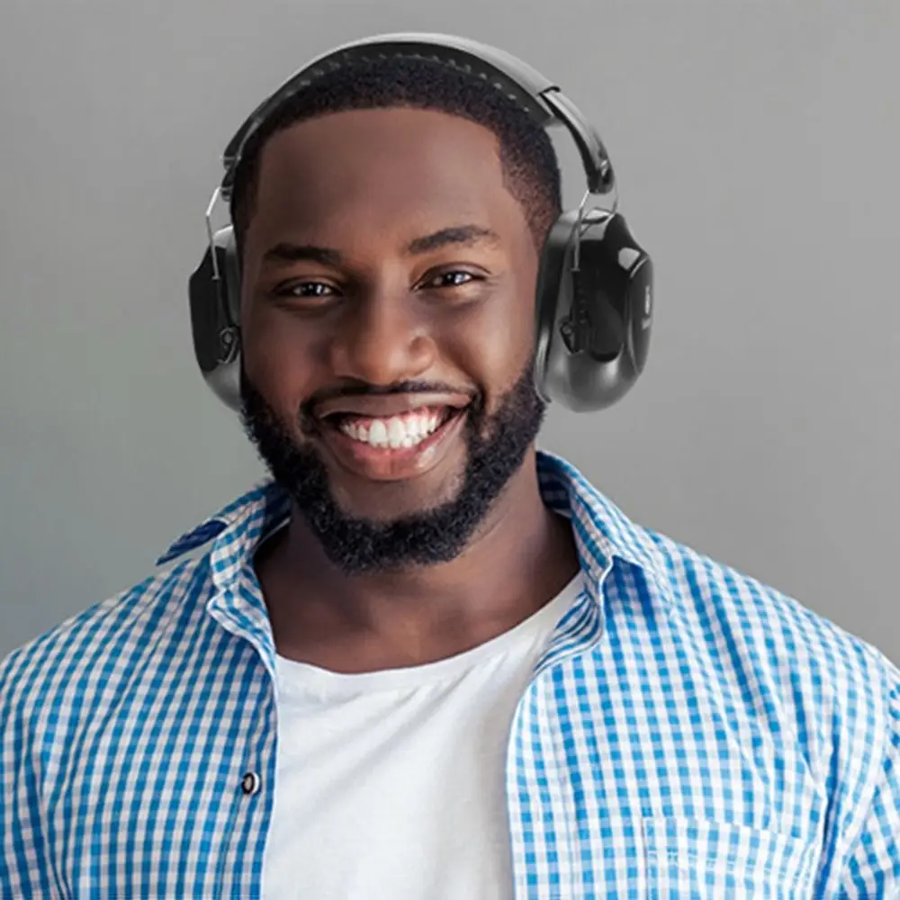 SNR-34dB Adjustable Head Earmuffs Noise Reduction Hearing Protection Ear Defenders Foldable Soundproof Ear Protector