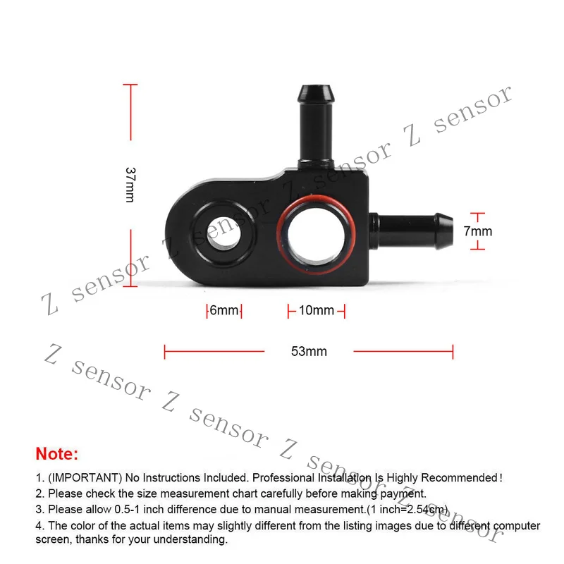 Z+ Aluminum Turbo Boost Tap Vacuum Sensor Adapter for Mercedes-Benz 1.6T 1.8T 2.0T