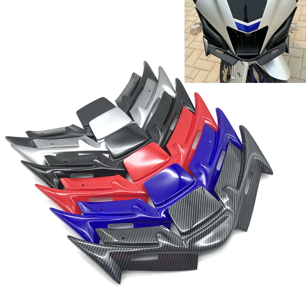 Motorcycle For YAMAHA YZF R15 V4.0 2021 2022 2023 YZF-R15 V4 Front Aerodynamic Fairing Winglets Wing Cover Trim Protection Guard
