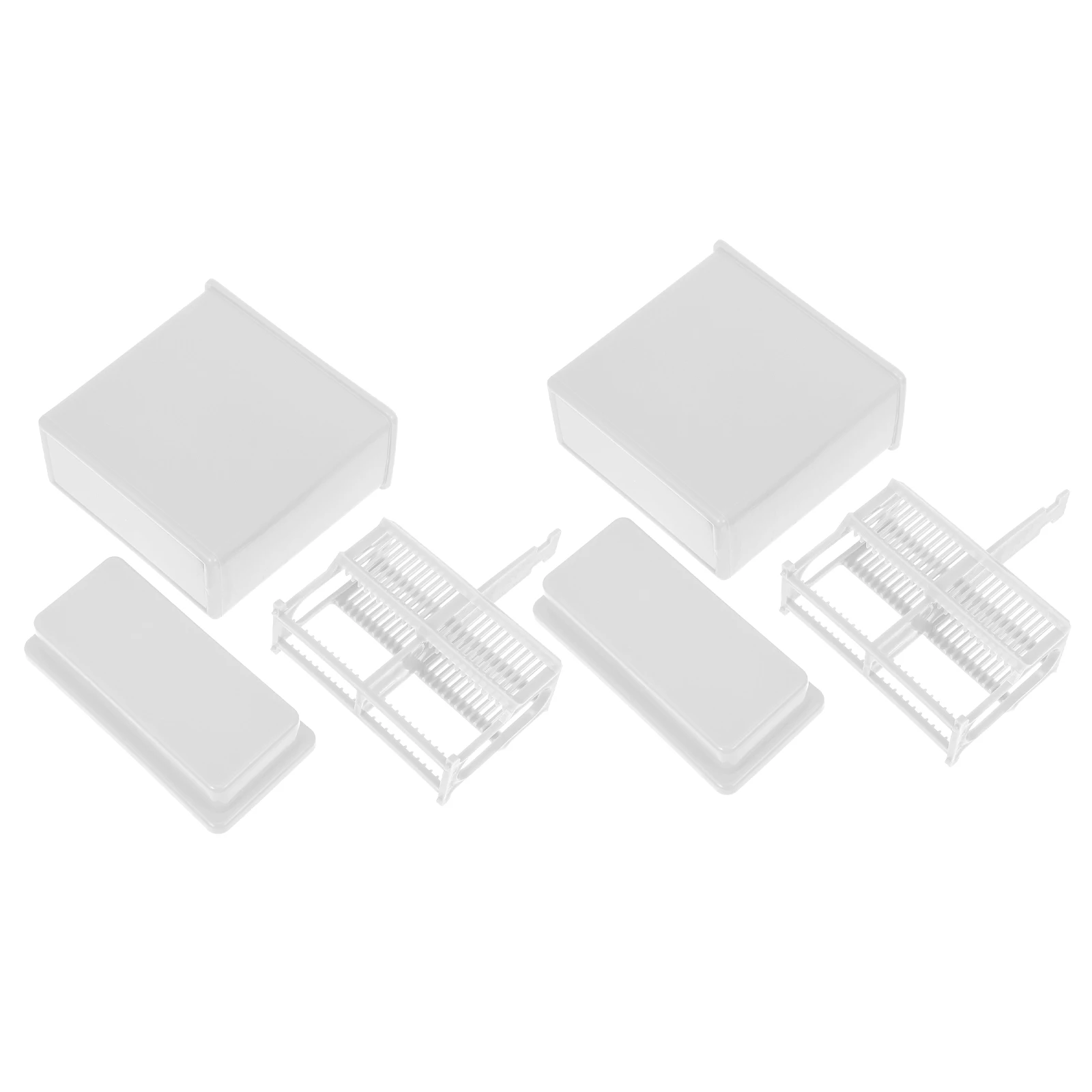 

2 Sets Slide Stain Rack Laboratory Drying Microscope Bracket Glass Drain Stands Plastic Slides
