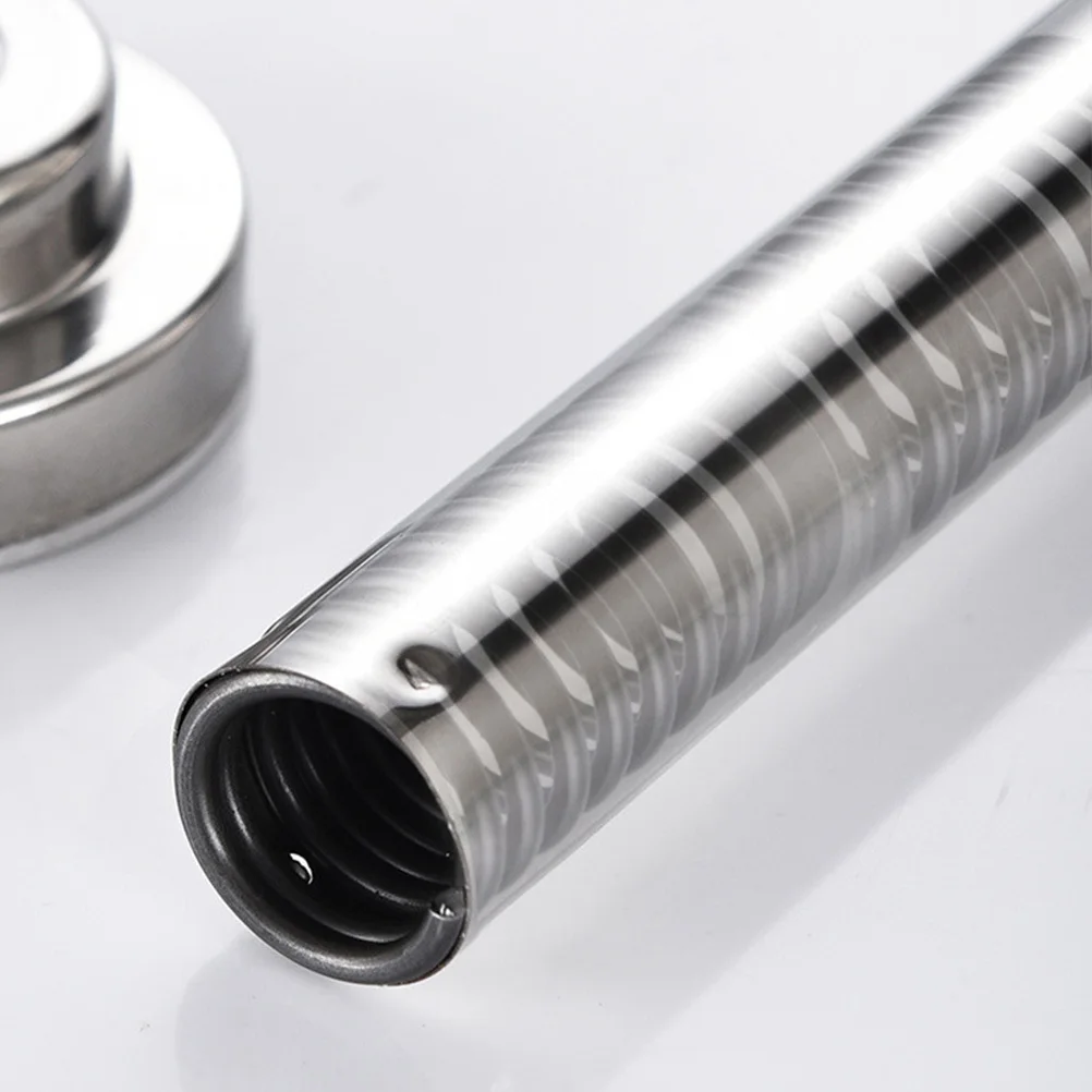 

Stainless Steel Pole Shower Curtain Rod Hole-Free Telescopic Easy Install Strong Load-Bearing Vertical Space Saving