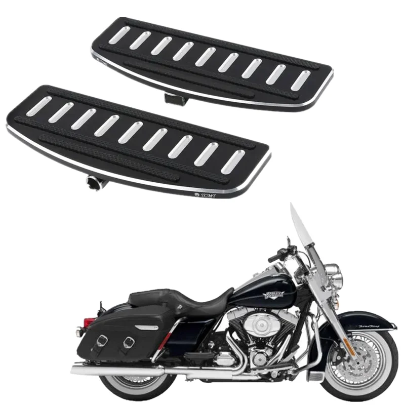 For Harley Touring Electra Road Glide 1986-up Trike FLD FLHT FLSTF FLD FL Softail Motorcycle Acsessories Rider Footboard Inserts