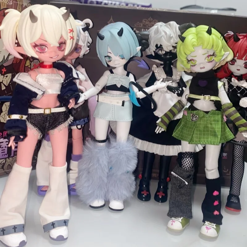 

Cooze 1/8 Bjd Devil's Horns слепая коробка подвижная кукла орнамент изысканные игрушки совместная мобильность креативная настольная коллекция подарок для девочек