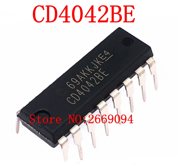 5PCS /10PCS  CD4042UBE CD4042BE  HEF4042BP DIP  HCF4042BE   HCF4042  4042 DIP16  new and original IC