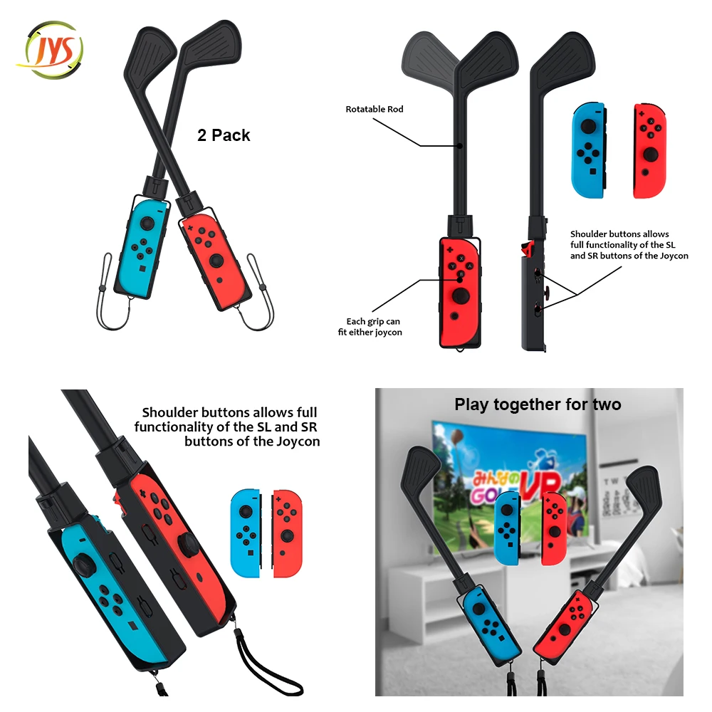 Imagem -04 - Motion Control Game Acessórios Grupo Handle Grips Bundle para Nsw Jys-ns125 10 em 1