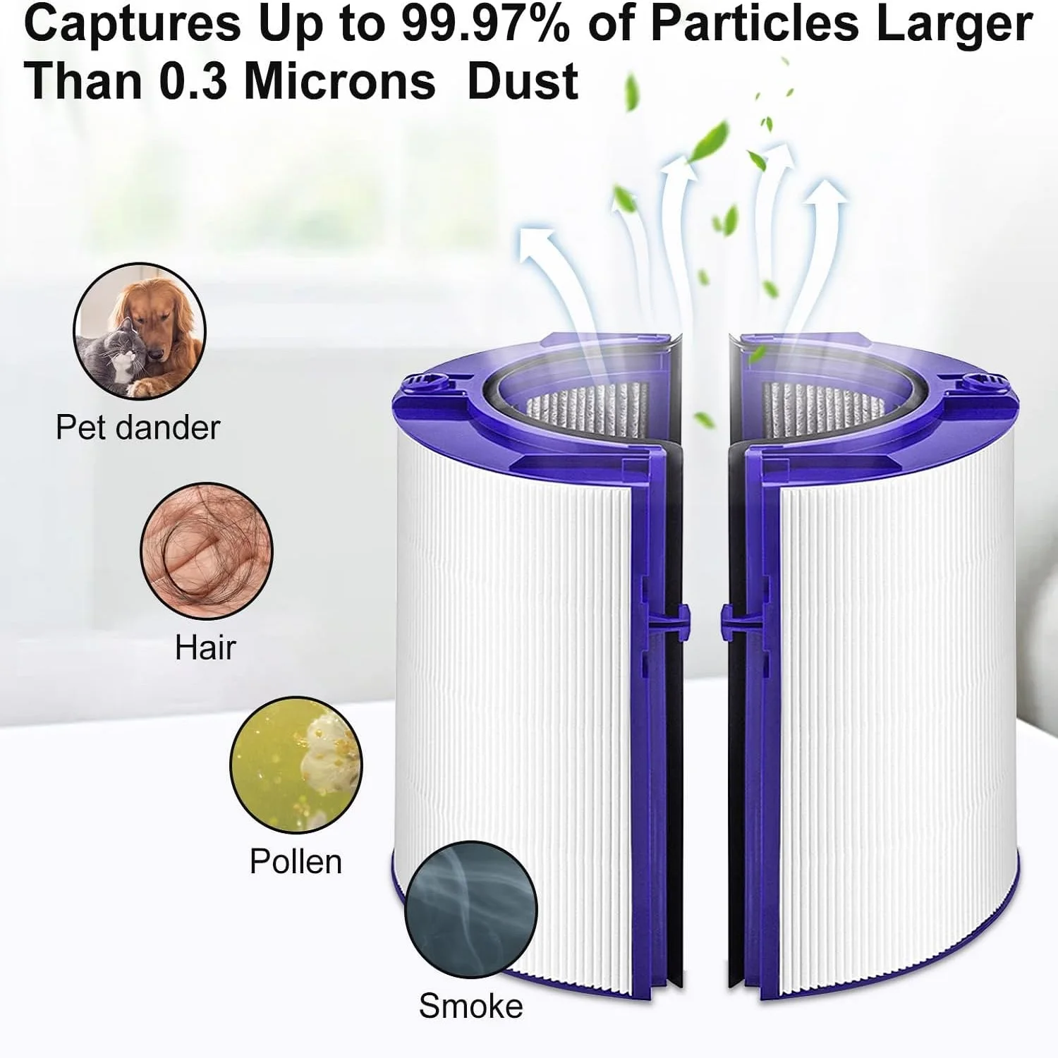 

Replacement Filter for Dyson TP04/TP05/HP04/HP05, H13 HEPA & Activated Carbon Filter, 1 Pack