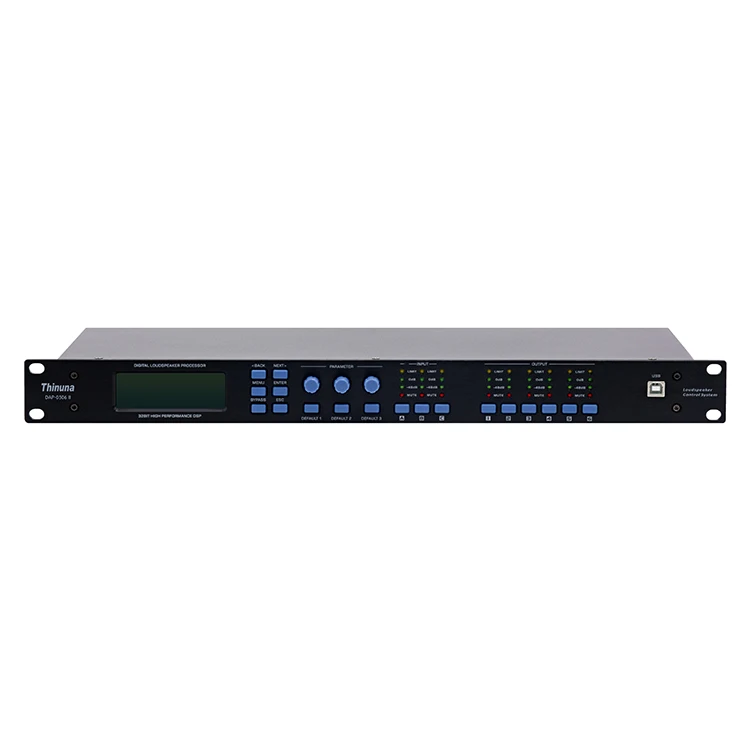 

Thinuna DAP-0306 II 3in 6out Professional Audio Processor Loudspeaker Management System Multi-purpose Stage Sound Processors