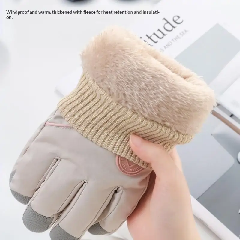 Damen-Winterskihandschuhe mit Touchscreen-Funktion, wasserdichtem Thermofutter, perfekt zum Skifahren, Wandern und für kalte Outdoor-Aktivitäten. – Detail 5
