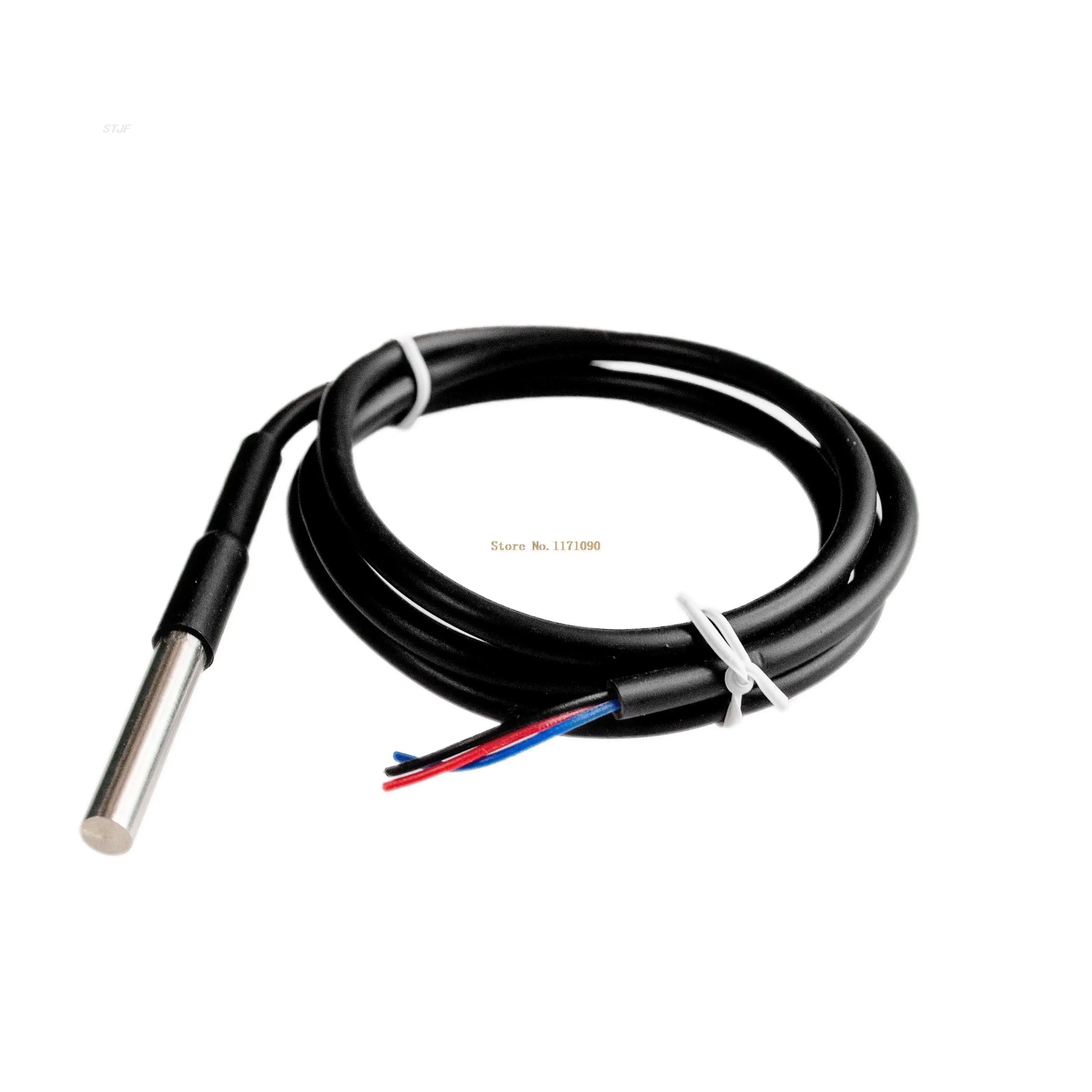 DS18B20 Temperature Sensor Module Kit Waterproof 100CM Digital Sensor Cable Stainless Steel Probe Terminal Adapter For Arduino