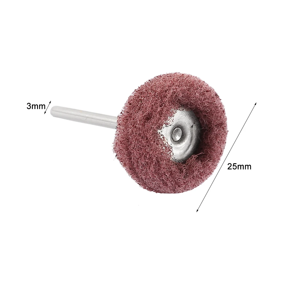 100pcs 25mm Mini Drill Abrasive Brush Mix Set Nylon Buffing Polishing Wheel Dremel Rotary Hand Tool Accessories Set Rust Remover