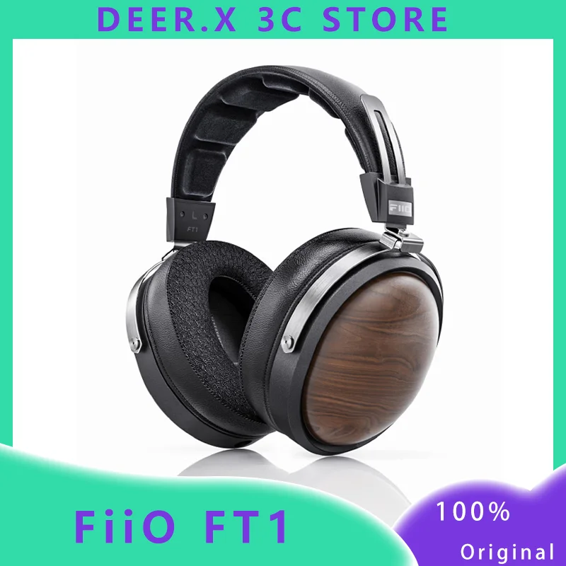 Fiio FT1 Wired Earphones 3.5mm/4.4mm Nanocomposite Diaphragm 60mm Large Dynamic Coil 32Ω Head Mounted Music Earphones Gaming