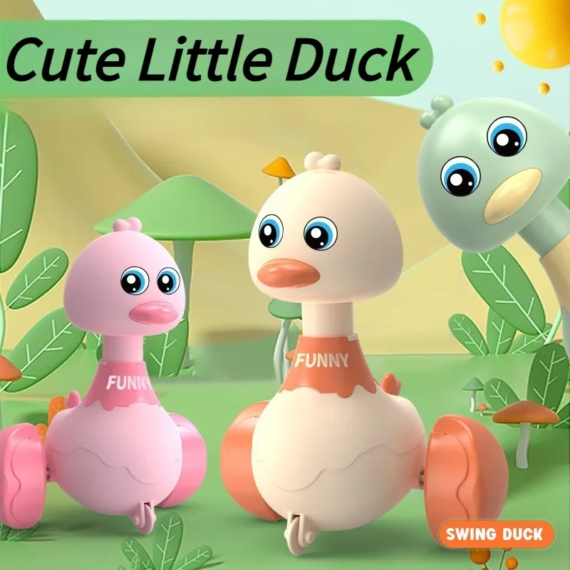 

Baby Toy Swing Duck Toy Cartoon Pressing Vehicles Glide Animal Inertia Pull Back Cars Early Education Toys for Toddlers Boy Girl