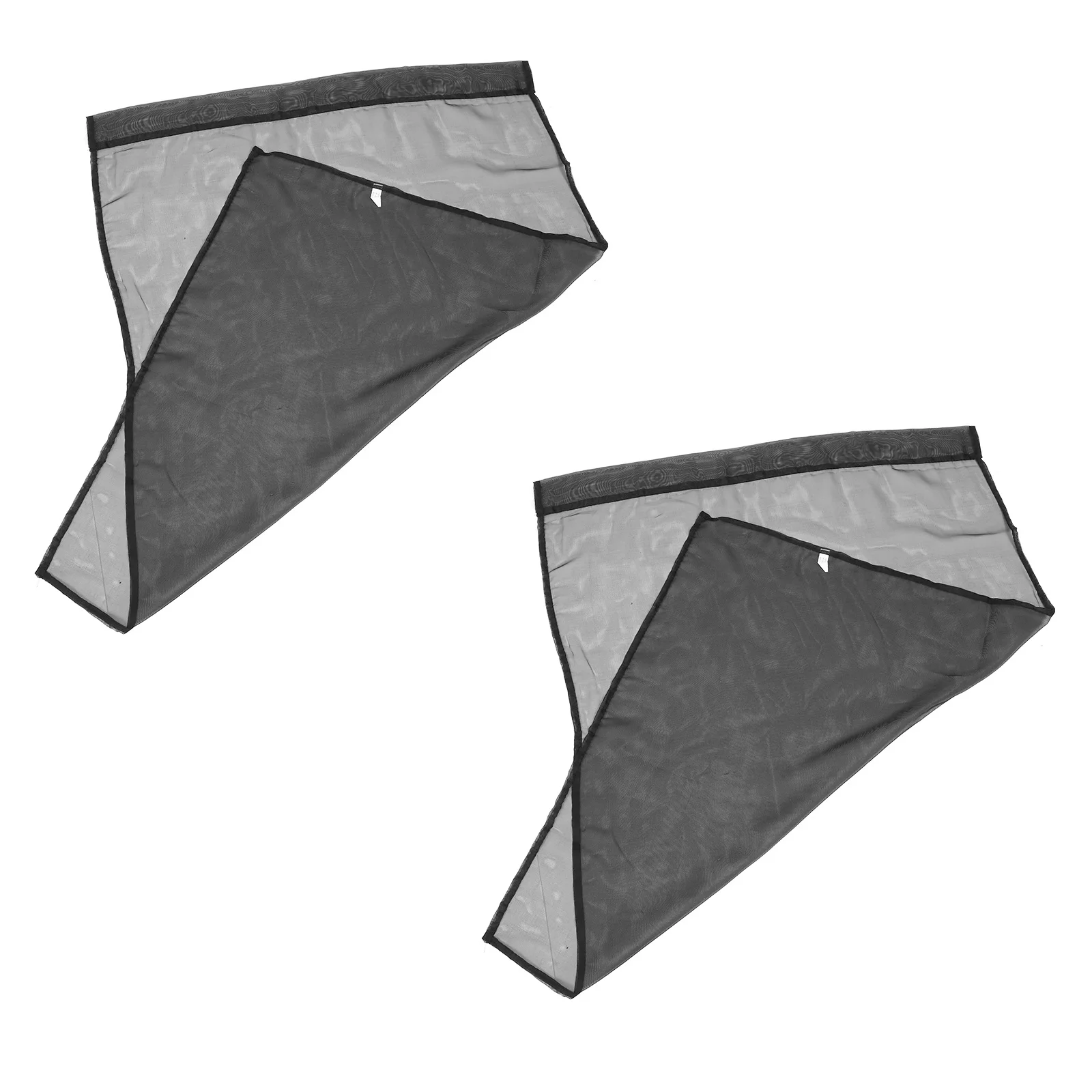 2 قطعة ستارة شفافة قصيرة سوداء نافذة الفوال تول الخصوصية ضوء تصفية غرفة نوم غرفة المعيشة الستائر شير الستار