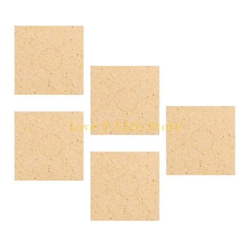 L74C 5Pcs Soldering Iron Cleaning Sponge Sponge High Temperature Sponge Welding Platform Sponge Welding Cleaning Pad