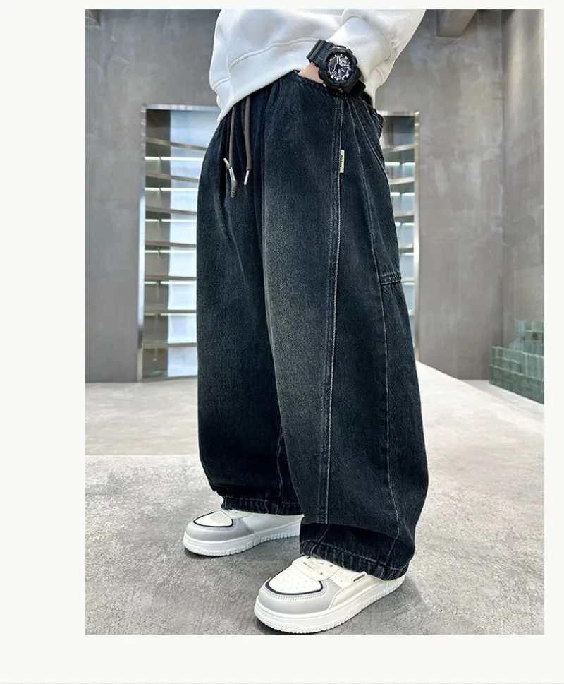 Teenager-Jungen-Jeans UNITIM 2026 Herbst Kinder-Jungen Vielseitige Patchwork-Jeans 4-14 Jahre Junge Jungen Schicke Gerade Hosen – Detail 13