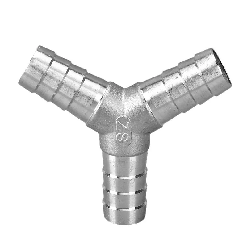 Conector de pagoda en forma de Y en T de Pagoda de acero inoxidable 304, conector de cuero para manguera de tubería de agua, agua en T de derivación en espiga