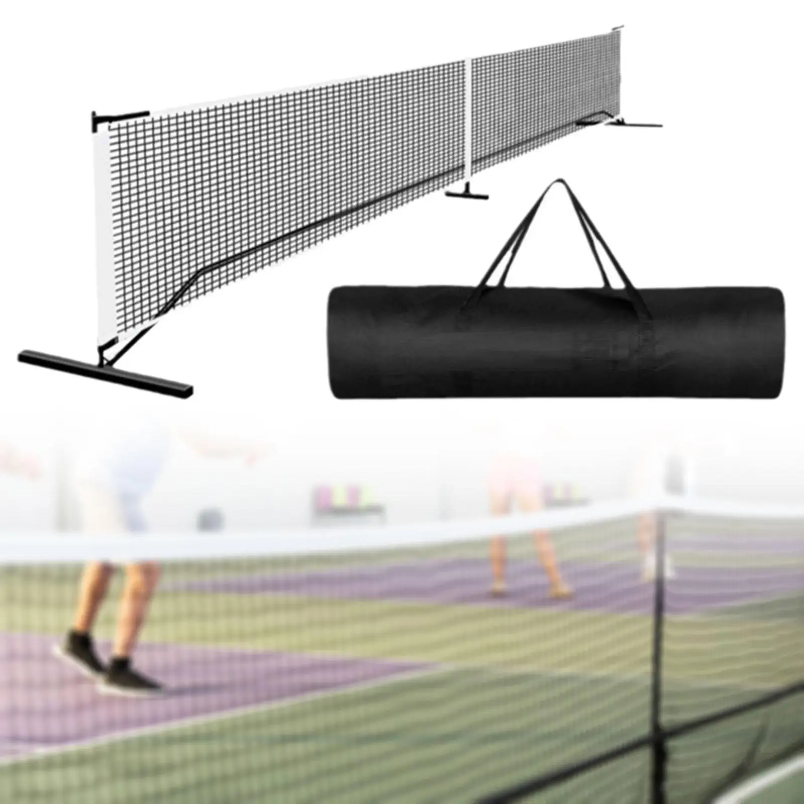 Portable Pickleball Pickle Ball Game Net 22 Feet Adjustable Height Tennis Net