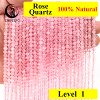 Zhe Ying Natural Faceted Rose Quartz 4mm Beads Amazonite Aventurine Beads for Jewellery Making DIY Bracelet Accessories