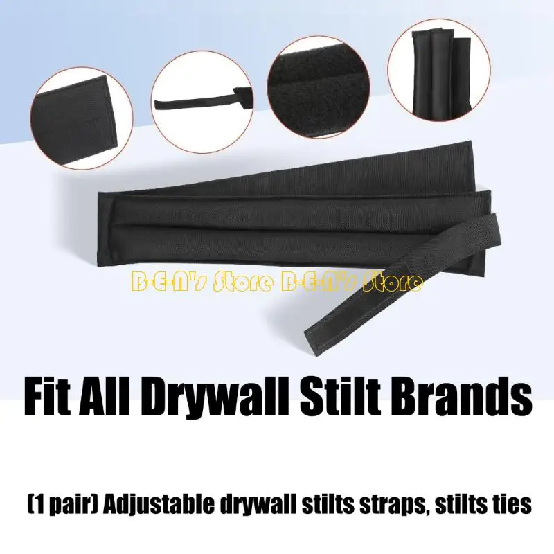 Y1AD 1pair Quality Cloth Drywalls Stilt Strap Durability Tear Resistant For Drywalls Work And Plastering Applications