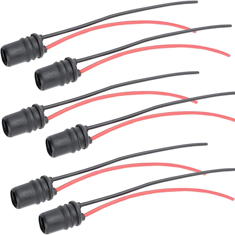 

10Pcs T10 W5W Car Wedge Light Bulb Socket Connector Holder Extension LED Lamp Bulb Base Holder Replacement Car Parts