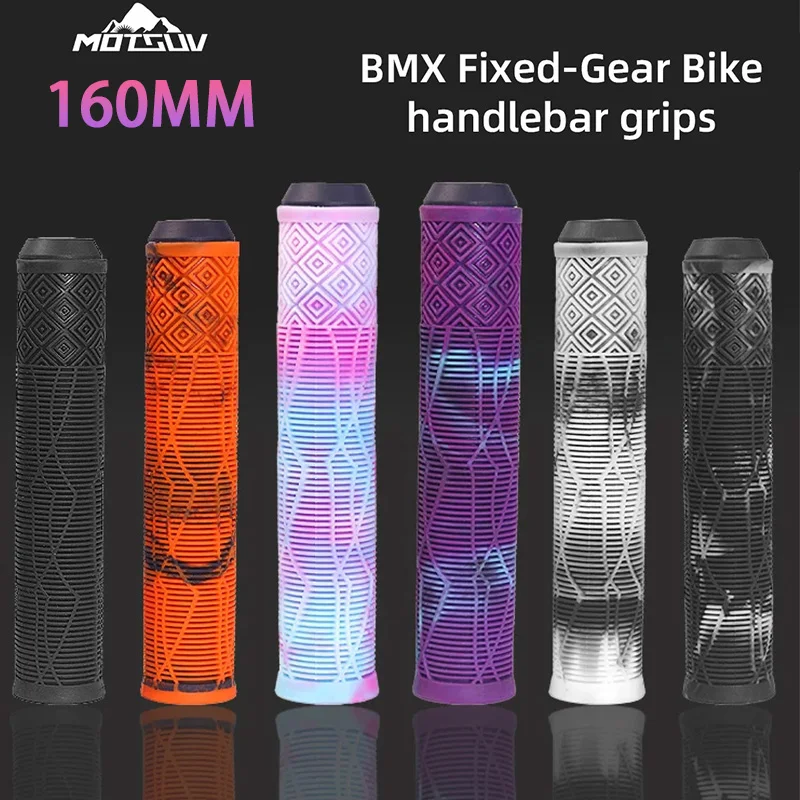 Empuñadura de goma para bicicleta, empuñaduras de manillar de bicicleta de 160MM, empuñaduras antideslizantes para bicicleta de montaña, puños impermeables, mango suave para bicicleta de montaña, piezas de ciclismo