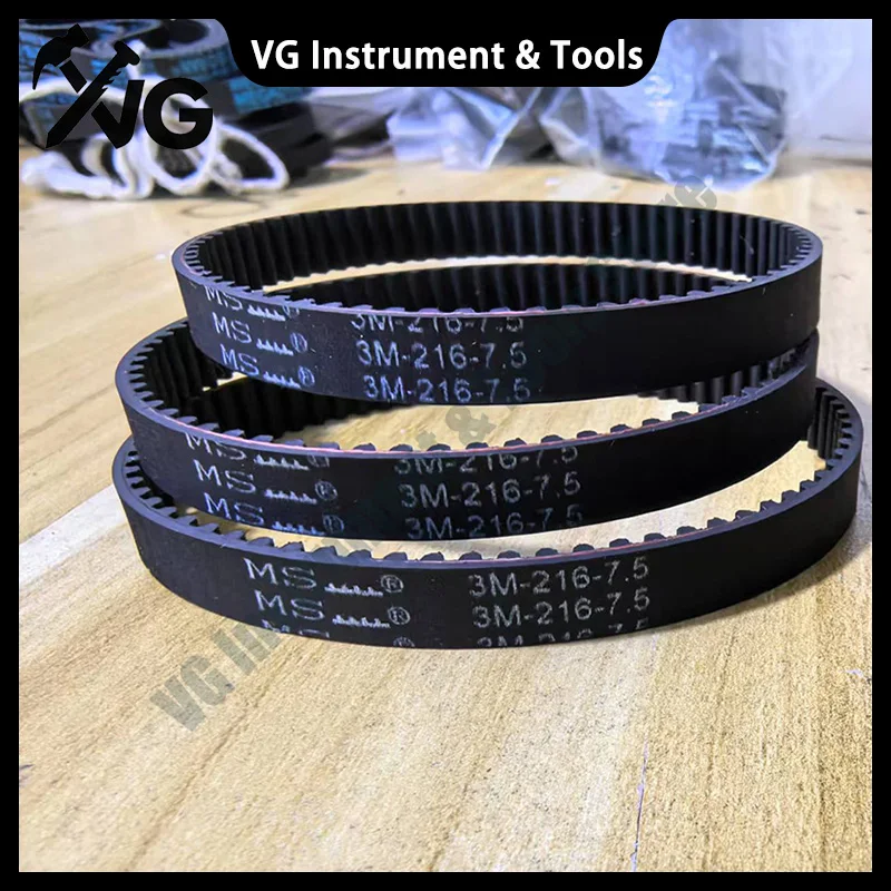 3pcs 3M-216-7.5 Belts Circumference 216mm Width 7.5mm Fits Roborock/Midea/BISSELL/Dreame/Tineco/Haier/SUPOR Vacuum Cleaner Parts